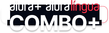 O combo+ é a junção do alura + e do alura língua